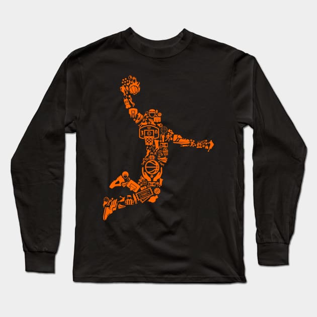 Basketball Player Long Sleeve T-Shirt by Koala Tees